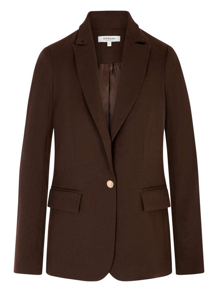 Blazer marron uni avec une...