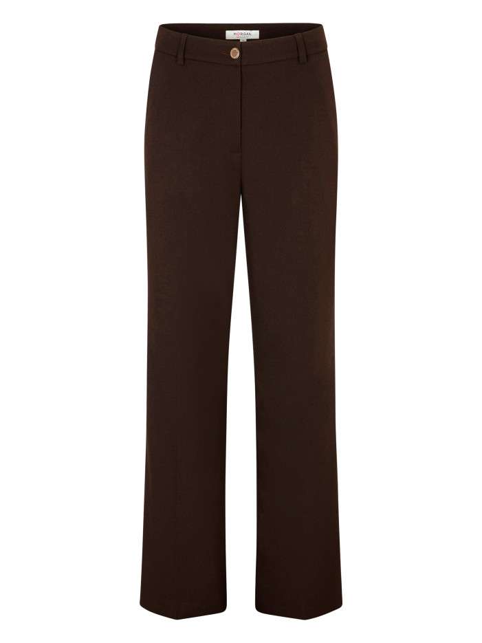 Pantalon marron uni avec...