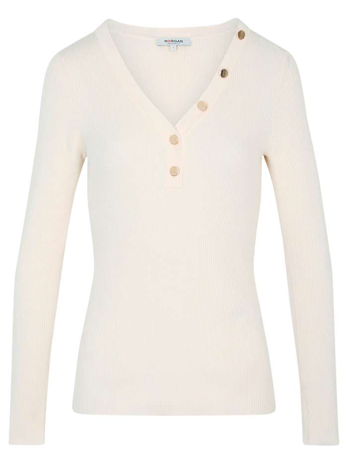 Top écru uni avec une coupe...