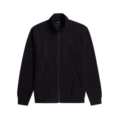 Sweat noir pourvu d'une coupe droite et du logo de la marque