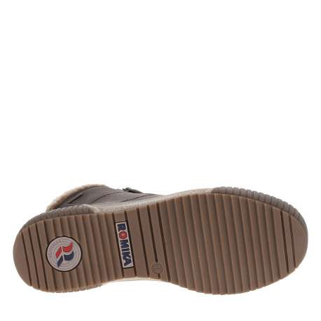 Bottines chocolat à talon plat et à lacets bicolores dotées d'un zip latéral - Image 6