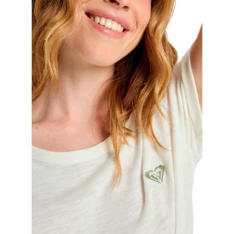 T-shirt blanc uni à coupe droite avec col rond et manches courtes - Image 6