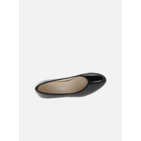Escarpins noirs vernis avec semelle à talon décroché moyen épais - Image 5