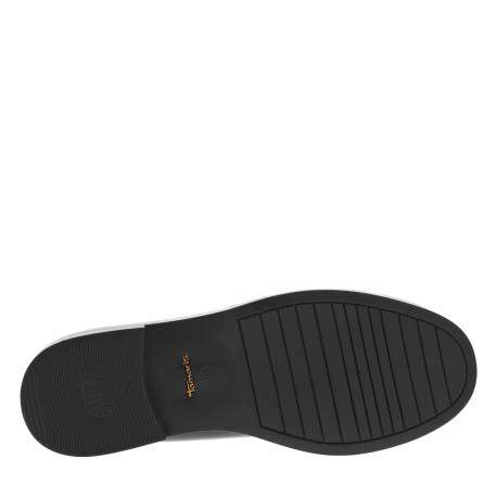 Mocassins noirs vernis à talon décroché bas pourvus de boucles à ardillons - Image 6