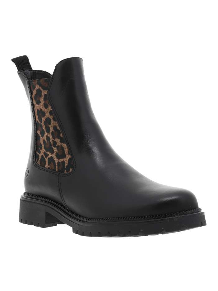 Boots en cuir noires à...