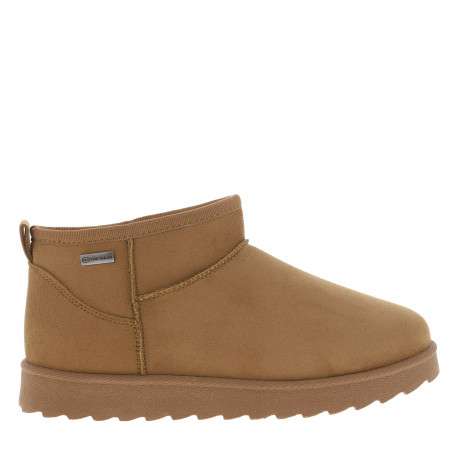 Boots noisette à talon compensé bas avec une semelle crantée - Image 2