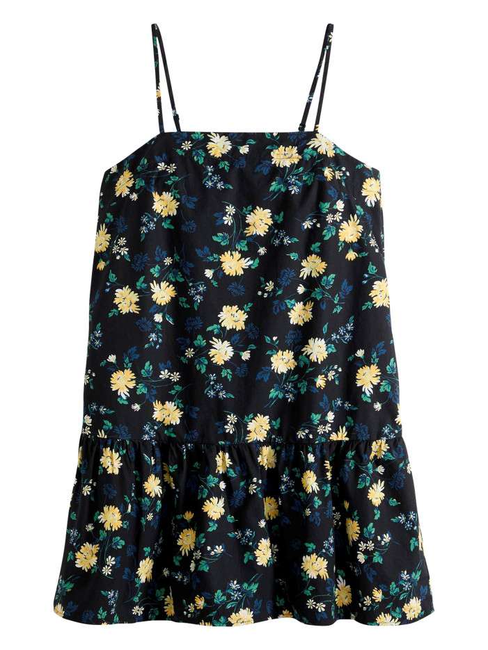 Robe longue en coton noire...