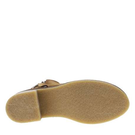Boots en cuir brunes à talon décroché moyen avec une fermeture zippée - Image 6
