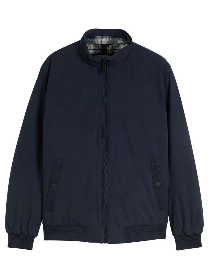 Blouson bleu marine uni à...