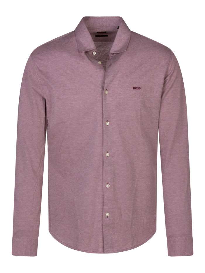 Chemise en coton prune uni...