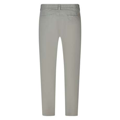 Pantalon chino en coton beige clair uni avec une coupe tapered - Image 2