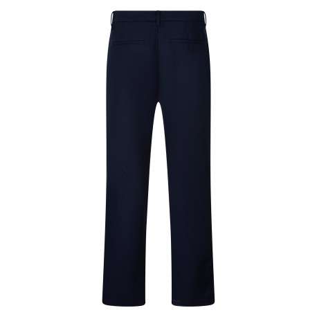 Pantalon chino bleu marine uni à une coupe droite avec 1 zip et 1 bouton - Image 2