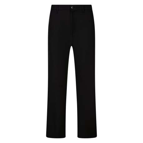 Pantalon chino noir à coupe droite doté d'une fermeture zippée avec 1 bouton