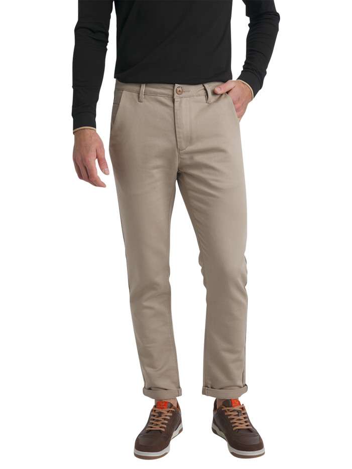 Pantalon chino en coton...