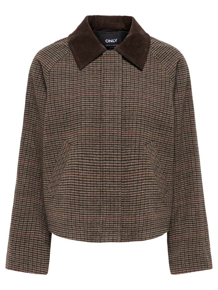 Veste marron à coupe droite...