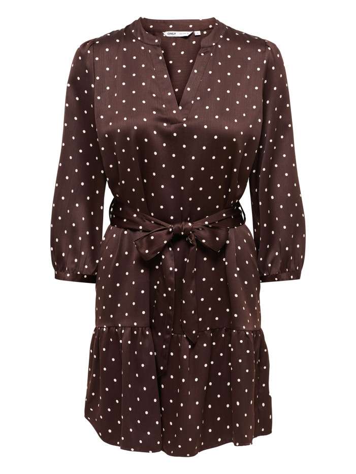 Robe courte marron coupe...