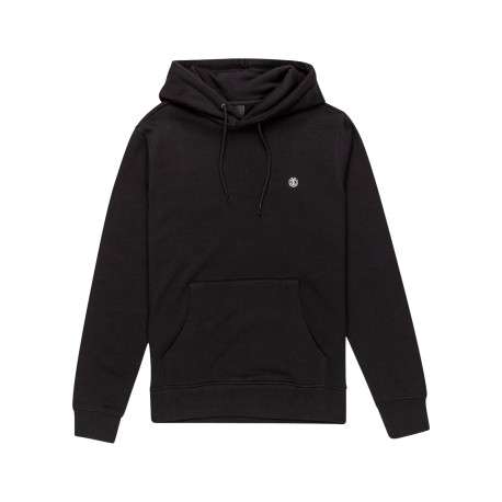 Sweat en coton mélangé noir à coupe droite pourvu de manches longues