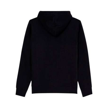Sweat zippé en coton mélangé noir à coupe droite pourvu de manches longues - Image 2