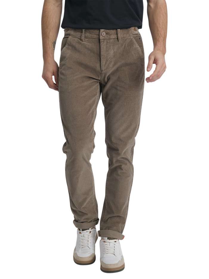 Pantalon chino taupe en...