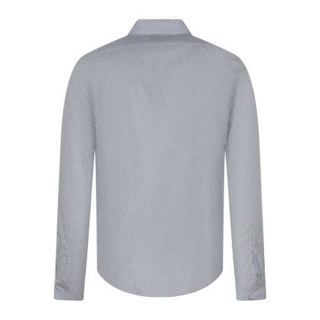 Chemise blanche à motifs dotée d'une coupe slim un col à revers - Image 2