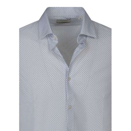 Chemise blanche à motifs dotée d'une coupe slim un col à revers - Image 3