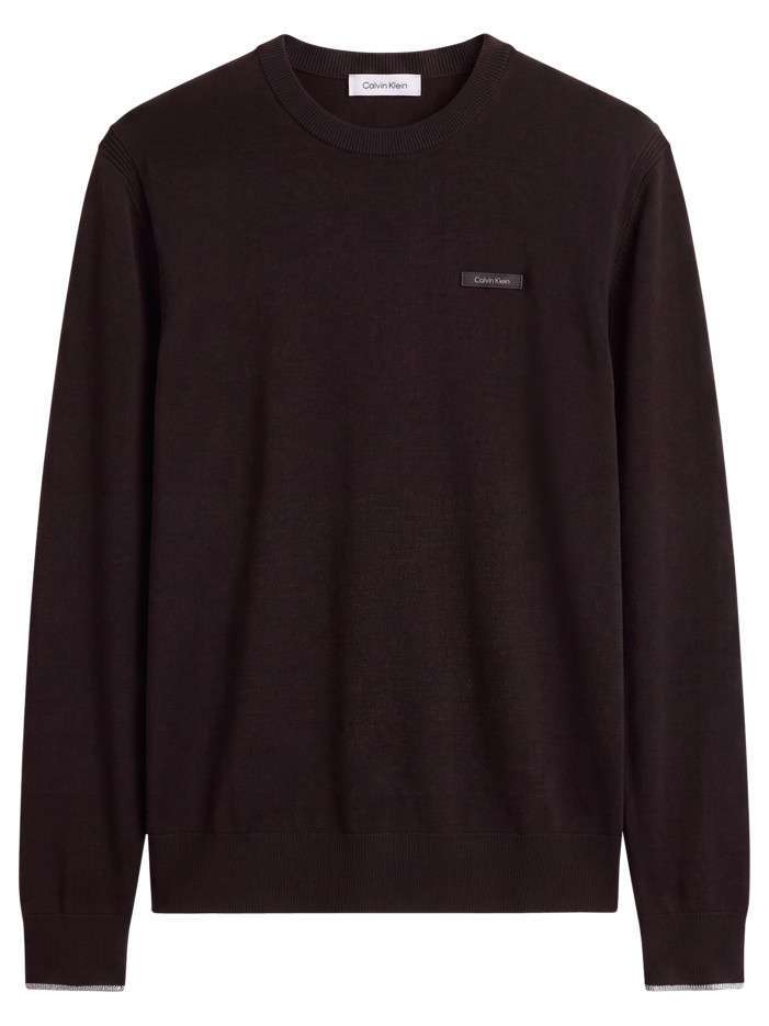 Pull noir uni coupe droite...