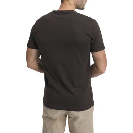 T-shirt en coton chocolat avec un imprimé de voiture et une moto - Image 3