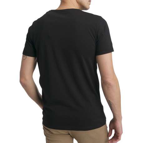 T-shirt en coton noir avec un imprimé moto et une coupe droite - Image 3