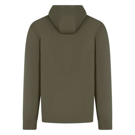 Sweat à capuche kaki avec une coupe droite et un logo en relief - Image 2