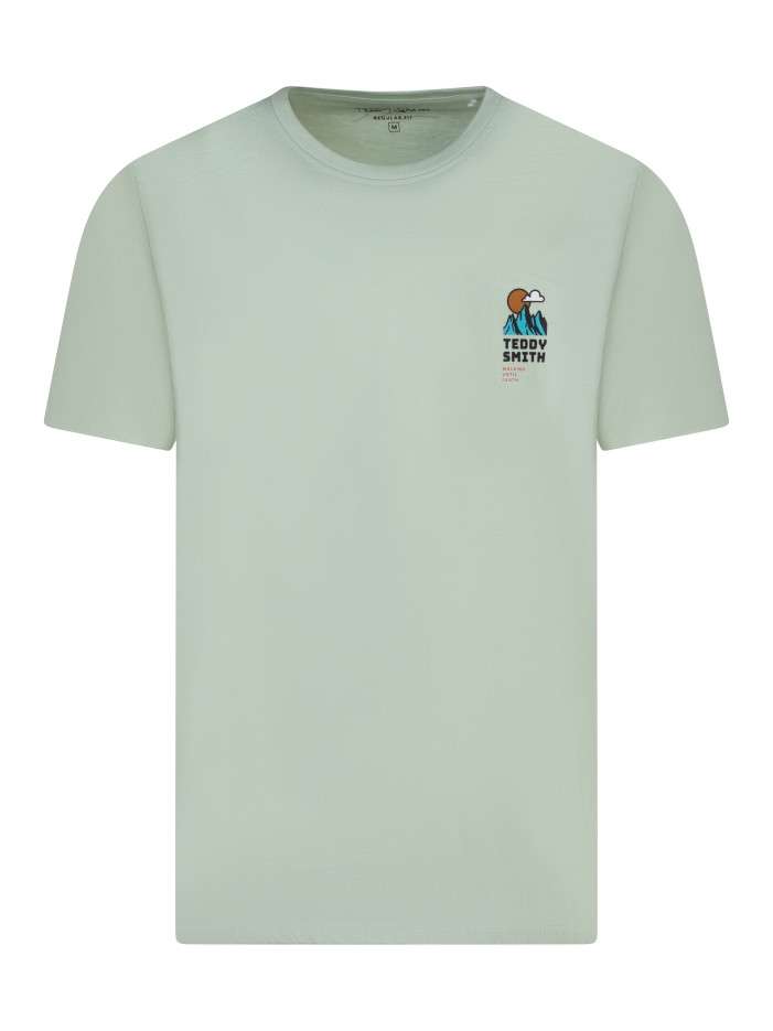 T-shirt vert en coton avec...