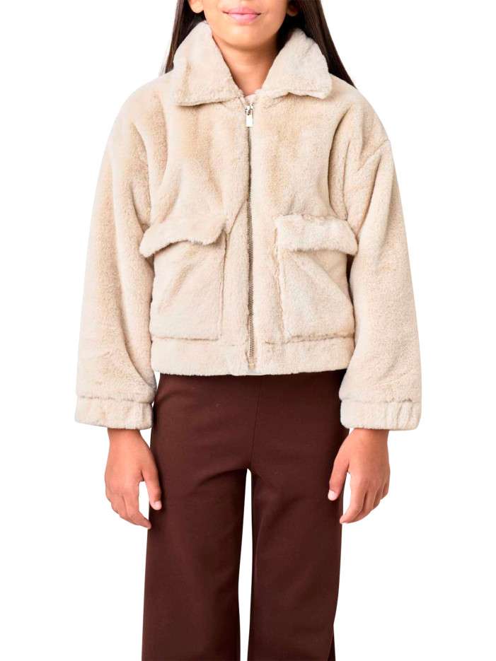 Blouson écru uni muni d'une...