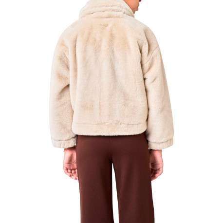 Blouson écru uni muni d'une coupe droite et d'un col à revers - Image 2