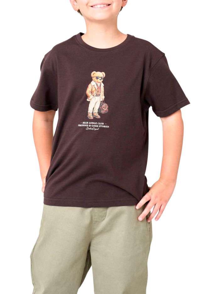 T-shirt en coton marron...