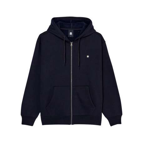 Sweat zippé noir pourvu d'une coupe droite et de manches longues