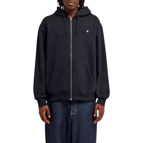Sweat zippé noir pourvu d'une coupe droite et de manches longues - Image 3