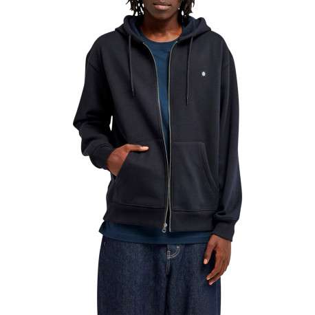 Sweat zippé noir pourvu d'une coupe droite et de manches longues - Image 4