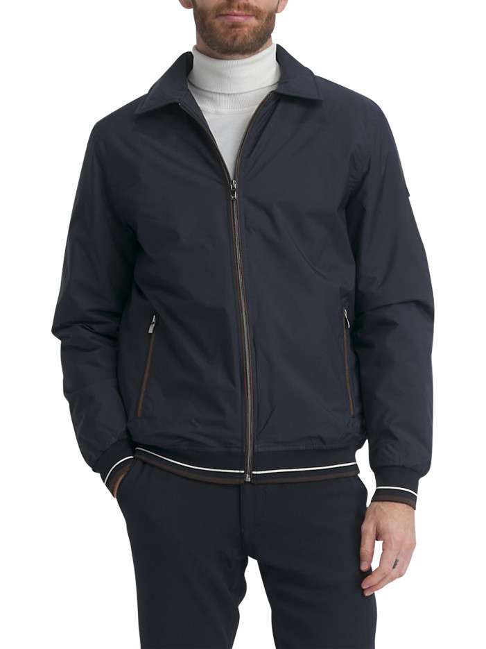 Blouson en nylon bleu nuit...