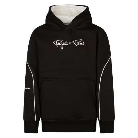 Sweat noir et blanc muni d'une coupe droite et de manches longues