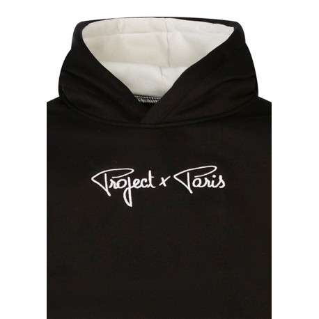 Sweat noir et blanc muni d'une coupe droite et de manches longues - Image 3