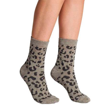 Lot de 3 paires de chaussettes hautes en coton mélangé multicolores pailletées - Image 2