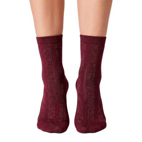 Lot de 3 paires de chaussettes hautes en coton mélangé multicolores à paillettes - Image 4