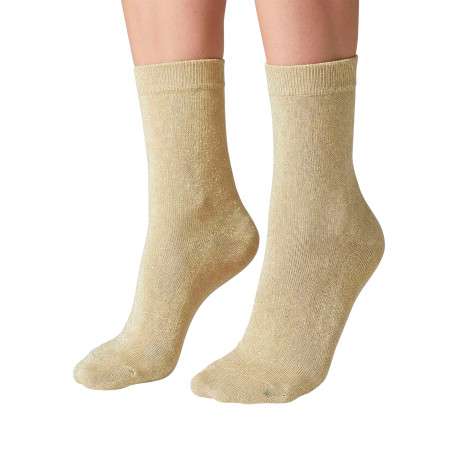 Lot de 3 paires de chaussettes hautes en coton mélangé multicolores à paillettes - Image 3