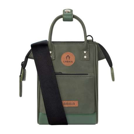 Sac à bandoulière amovible kaki pourvu du patch de la marque