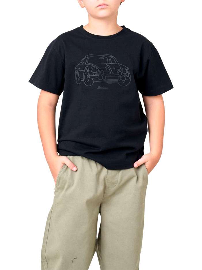 T-shirt en coton noir uni...