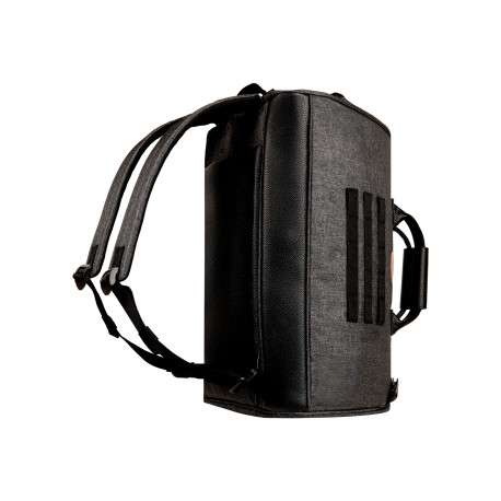 Sac weekender de couleur anthracite uni avec 2 poches zippées - Image 5