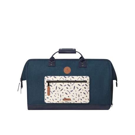 Sac weekender marine uni avec anse de transport et poche zippée et pochette - Image 5