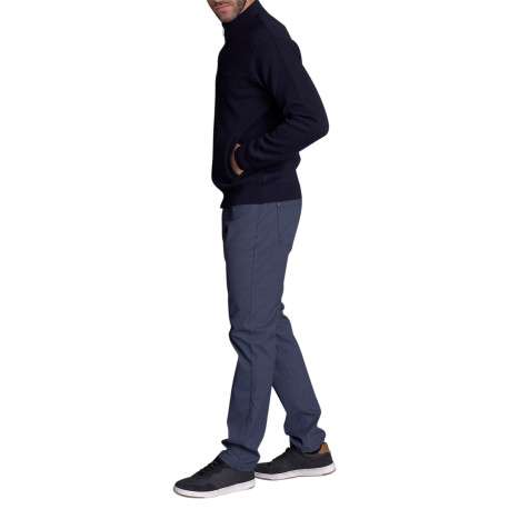 Gilet nuit uni avec une coupe droite à col montant et une fermeture zippée - Image 2