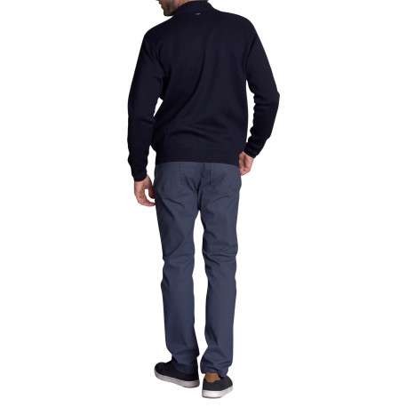 Gilet nuit uni avec une coupe droite à col montant et une fermeture zippée - Image 3