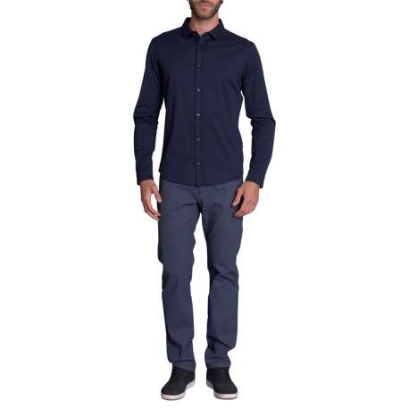 Chemise en coton nuit uni avec nom iconique et des boutons