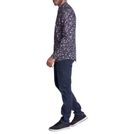 Chemise en coton nuit imprimée avec une coupe droite à boutons - Image 2